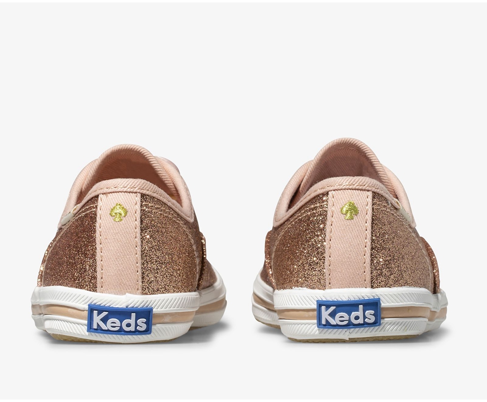 Tenis Keds Niña Rosas Dorados - Kate Spade New York Champion Glitter - 6597-ZHVER